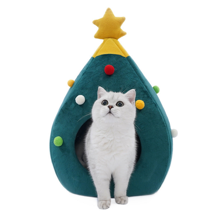 Lit sapin de Noël pour chat