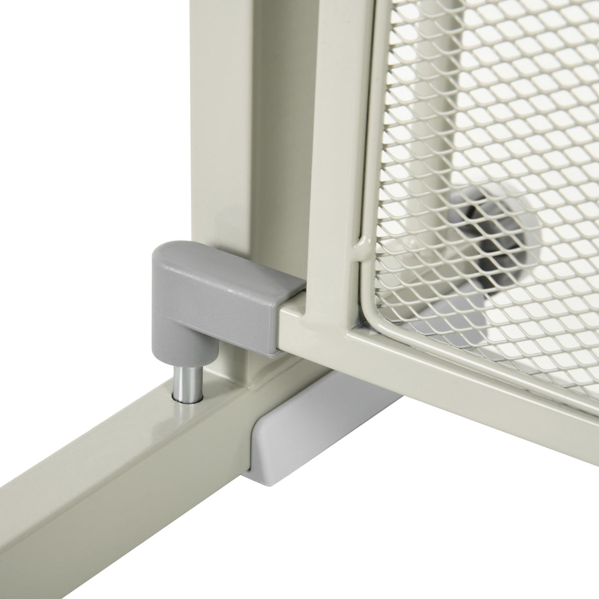 Barrière de sécurité pour animaux à fermeture automatique, 75-103 cm – grise