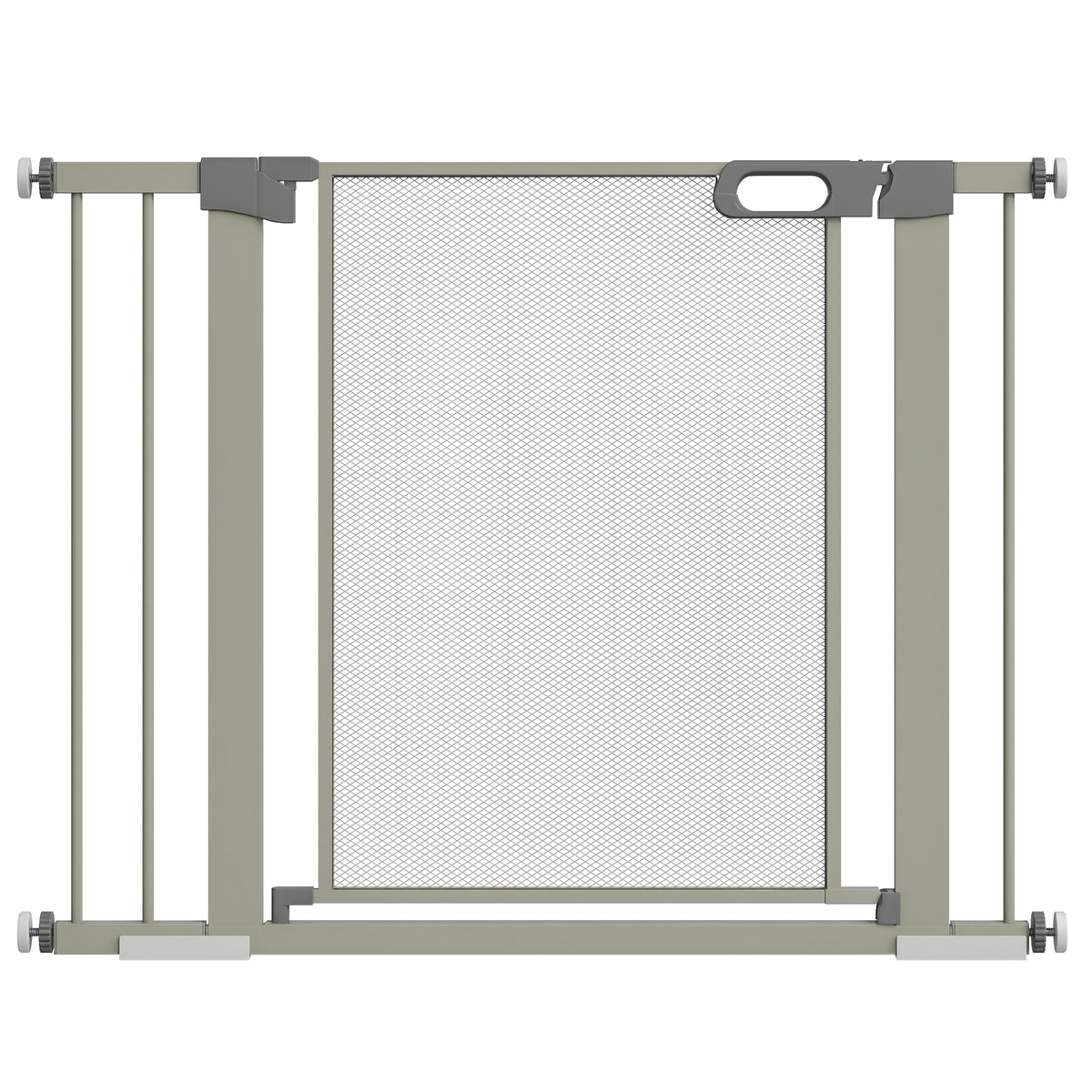 Barrière de sécurité pour animaux à fermeture automatique, 75-103 cm – grise