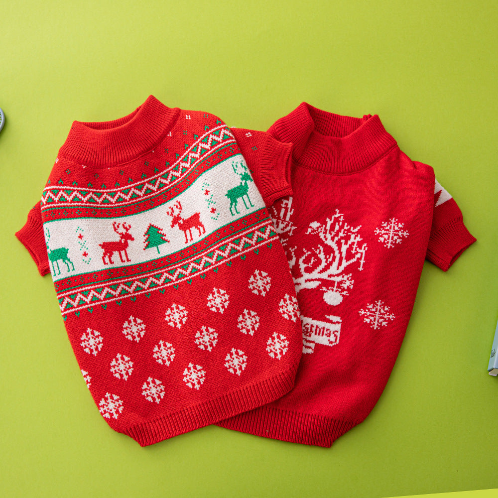 Les deux motifs du pull de Noël pour chien