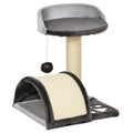 Arbre à chat griffoir avec jeu de boule et plateforme – gris foncé